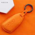 Premium Leder Autoschlüssel Etui für VW Golf 8 (MK8), ID.4, ID.6 – Passend für Skoda Octavia A8, Seat Leon FR MK4 & Cupra