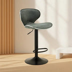 DUTRIEUX Designer Barhocker aus Leder – Höhenverstellbarer 360° Drehstuhl im modernen Look für Küche, Make-up & Wohnbereich