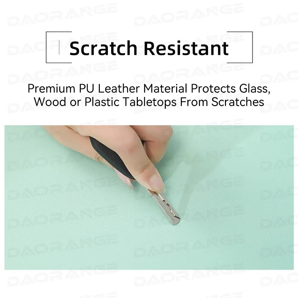 Kompaktes Leder Mousepad – Rutschfeste, doppelseitige PU Leder Mausmatte für Gaming, Büro & Laptop