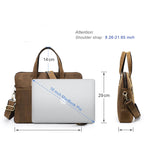 CONTACT’S Herren Leder-Aktentasche – Vintage Messenger Bag für Laptop & MacBook 13–16"