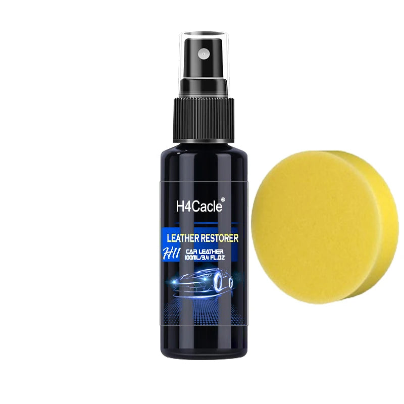 Leder Restaurator Spray für Auto & Innenraum – Flüssiger Farbauffrischer & Glanzpflege für Ledersitze & schwarze Kunststoffteile