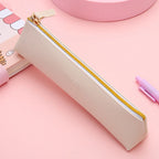 PU Leder Stifteetui mit Reißverschluss – Vintage Mini Federmäppchen für Schule & Büro