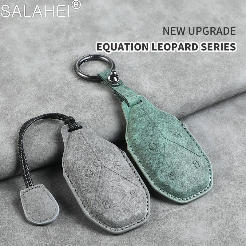 Étui de clé de voiture en cuir PU pour BYD Formula Leopard – Étui de clé élégant pour SUPER 3, SUPER 5, SUPER 8 et 9 avec porte-clés 