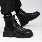 NoEnName_Null Herren Leder Stiefel 2024 – Botines para exteriores, Arbeit &amp; Freizeit, Anti-Rutsch Sohle, Retro-Design