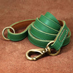 Personalisierbares Leder-Hundehalsband & Leine – Robust, Komfortabel und Individuell Graviert