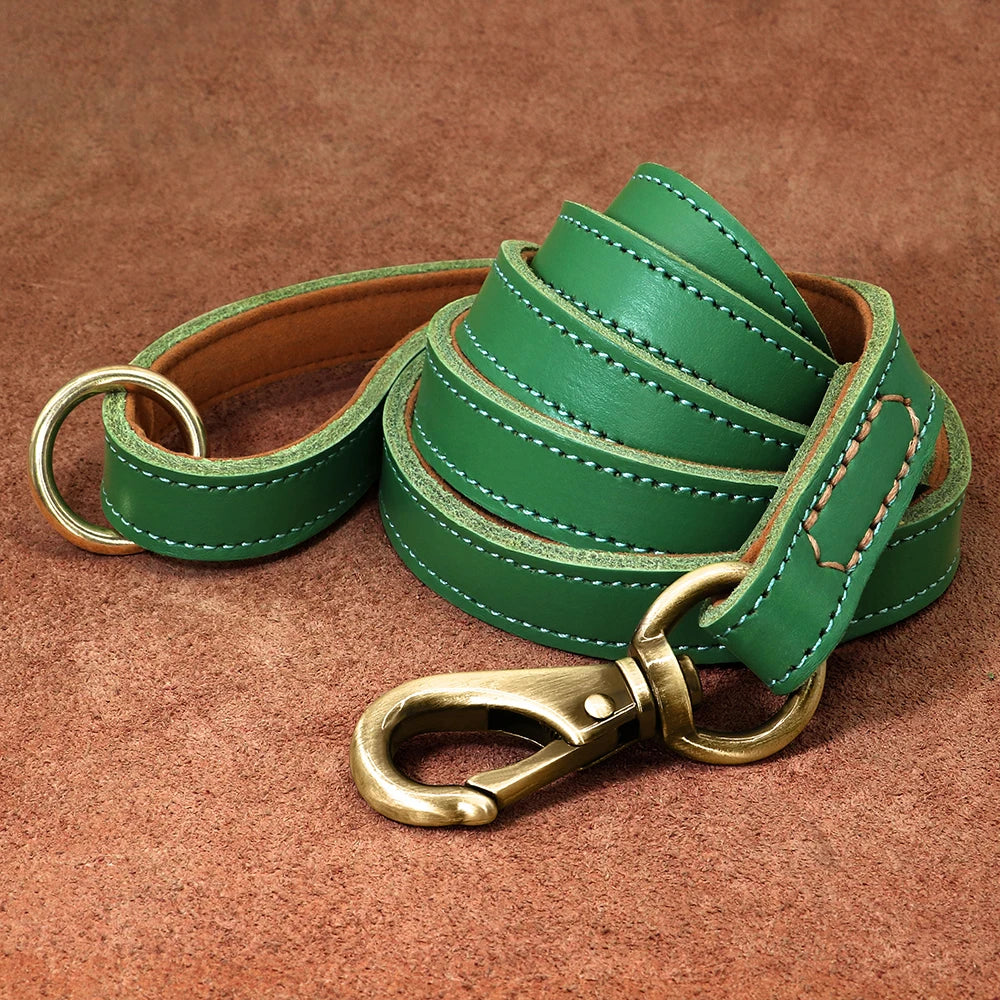Personalisierbares Leder-Hundehalsband & Leine – Robust, Komfortabel und Individuell Graviert