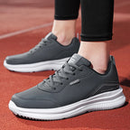 LETCOMFIT Herren Laufschuhe – Baskets en cuir, rutschfest, verschleißfest, wasserdicht, confortables Walking &amp; Sport Schuhe