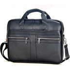 LACHIOUR Herren Lederhandtasche – Casual Business Laptop Messenger Bag für 15,6 Zoll, Reise & Alltag