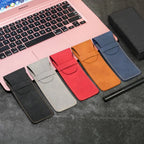 Handgefertigte PU-Leder Stiftehülle im Vintage-Design – Frosted Pencil Case für Füllfederhalter & Schreibgeräte | Schlankes Leder Stifteetui für Schule & Büro