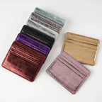 Damen Slim Kartenetui aus PU-Leder – Ultraleichter Kartenhalter für Kreditkarten & Münzen | Dünne Wallet im Casual-Stil