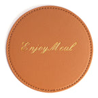 Runder Setzer aus Kunstleder – Wasserdicht &amp; Hitzebeständig | Moderner PU-Leder Getränkeuntersetzer für Tisch &amp; Zuhause 