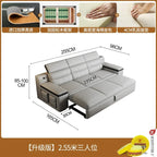 Designer Ledersofa für das Wohnzimmer – Verstellbares, faltbares & modulares Lounge-Sofa aus Echtleder im minimalistischen Design