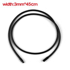 Lederkette mit Edelstahlverschluss – Wachskordel Halskette en 45 / 50 / 60 cm para mujeres y hombres, ideal para bricolaje Schmuck