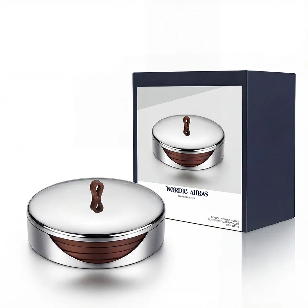 4er Set Luxus Leder Untersetzer mit Edelstahlbox – Premium Getränkeuntersetzer für Wohnraum, Bar & Büro