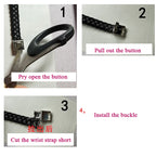 Punk ID Lederarmband mit individueller Gravur – Edelstahl Namensarmband für Damen & Herren, personalisiertes Unisex Armband