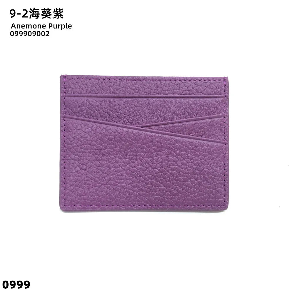 Véritable carte avec initiales – Slim Luxus Card Holder aus Rindsleder für Damen &amp; Herren | Porte-monnaie personnalisé