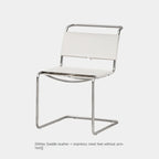 Nordischer Designer-Lederstuhl aus Sattelleder – Moderner Lounge- & Wohnzimmerstuhl mit Edelstahlgestell für Wohnraum, Hotel & Bar