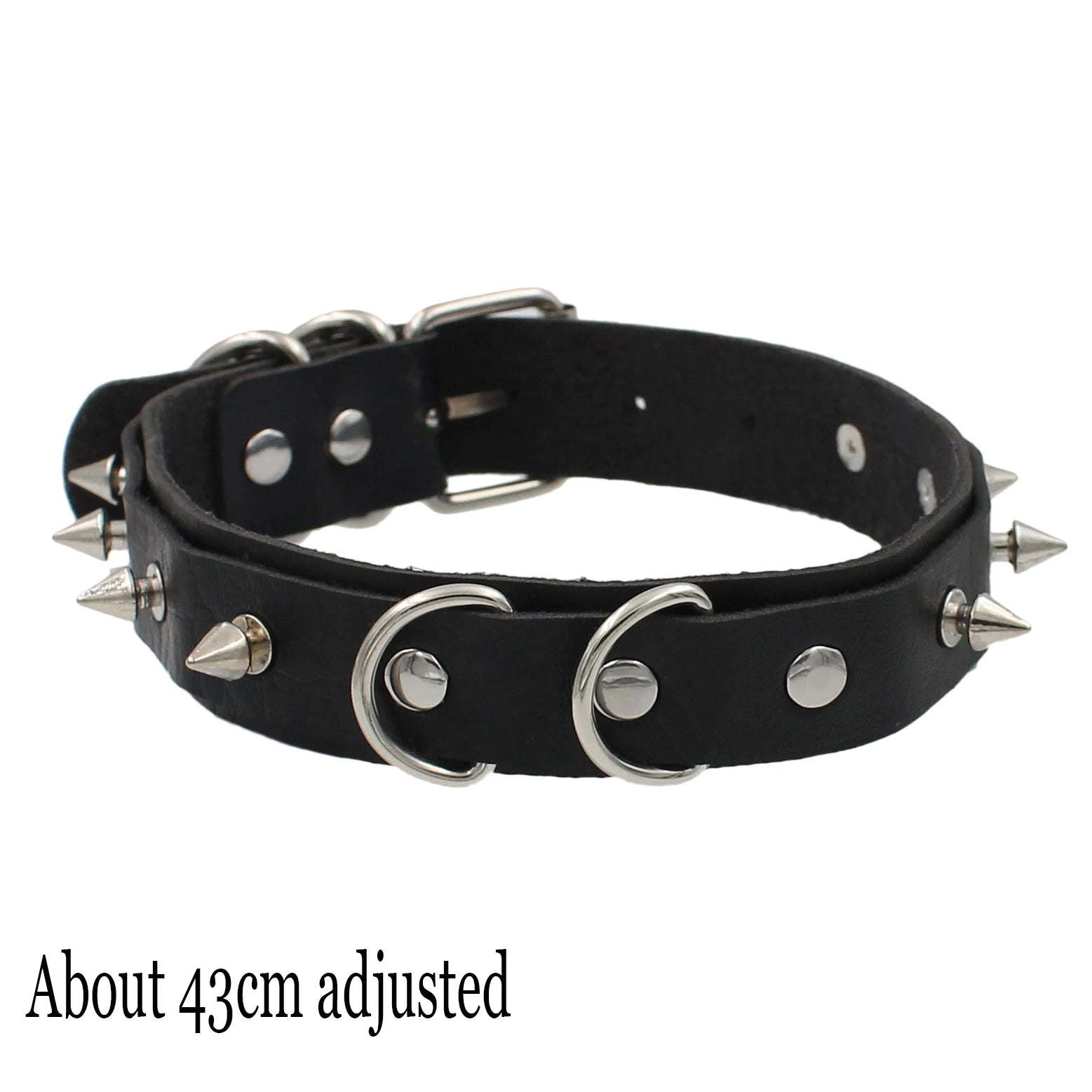 Punk Gothic Choker aus schwarzem PU-Leder – Fledermaus Halsband mit Herzschloss, Schlüssel & Spikes für Damen