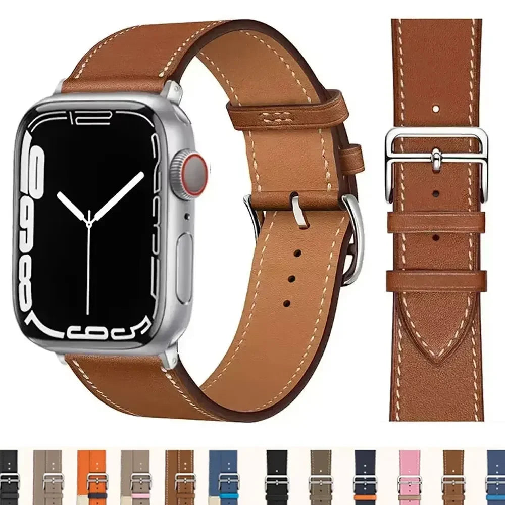 Lederarmband für Apple Watch – Hochwertiges iWatch Armband 38–49 mm für Series 3–10, SE & Ultra | Sportlich & Elegant