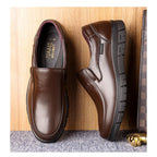 Herren Sommer Leder Loafer aus Rindsleder – Atmungsaktive Slip-On Freizeitschuhe mit weicher Sohle für Alltag & Outdoor