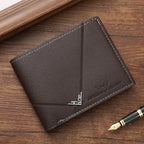 Herren Slim PU Leder Geldbörse – Bifold Kurzportemonnaie mit Money Clip, Kartenfächern & Ausweisfach