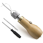 Speedy Stitcher Leder Nähahle – Handnähmaschine für Leder, Canvas & Reparaturen | Buchenholzgriff, Profi-Set