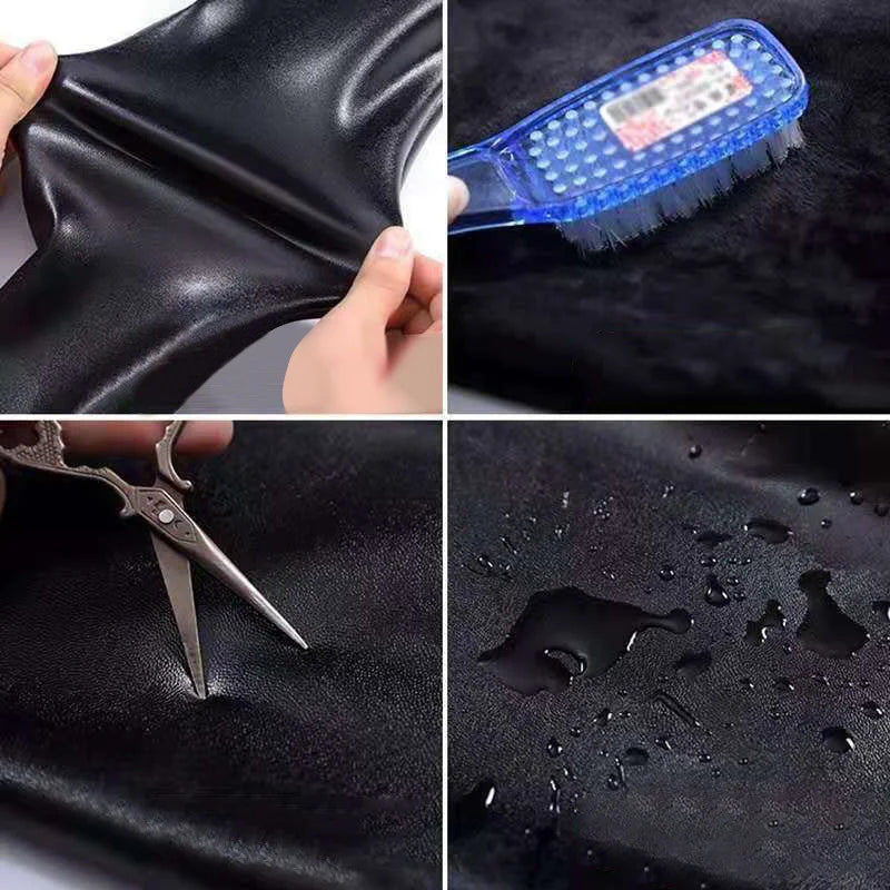 Leggings de invierno para mujer de PU con cintura alta – Leggings térmicos con forro polar, elásticos y cálidos Passform 