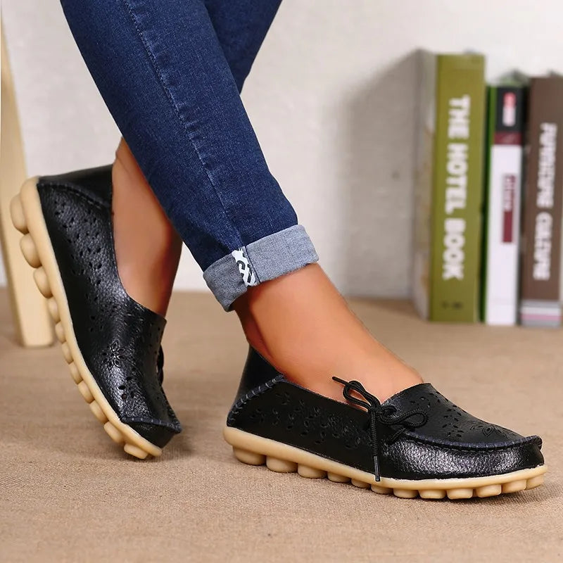 HAJINK Damen Flats 2025 – Ballerines véritables avec chaussures de course, chaussures plates à enfiler pour les loisirs, chaussures décontractées élégantes pour femmes 