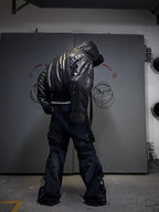 Herren Oversize PU-Lederjacke mit Kunstfell-Kapuze – Chaqueta de diseñador Kurze High-Street, cálida y lujosa para hierbas e invierno