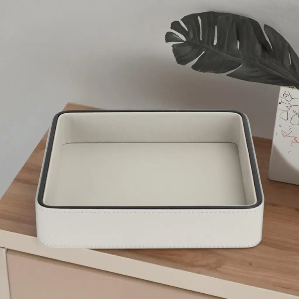 PU-Leder Aufbewahrungsbox & Ablageschale – Moderne Schmuck-, Schlüssel- & Kosmetik-Organizer für Flur, Wohnzimmer & Schreibtisch