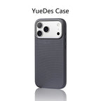 Funda de cuero de lujo con textura de diamante y MagSafe para iPhone 13-17 Pro Max - Funda de cubierta completa con protección de cámara metálica y carga inalámbrica