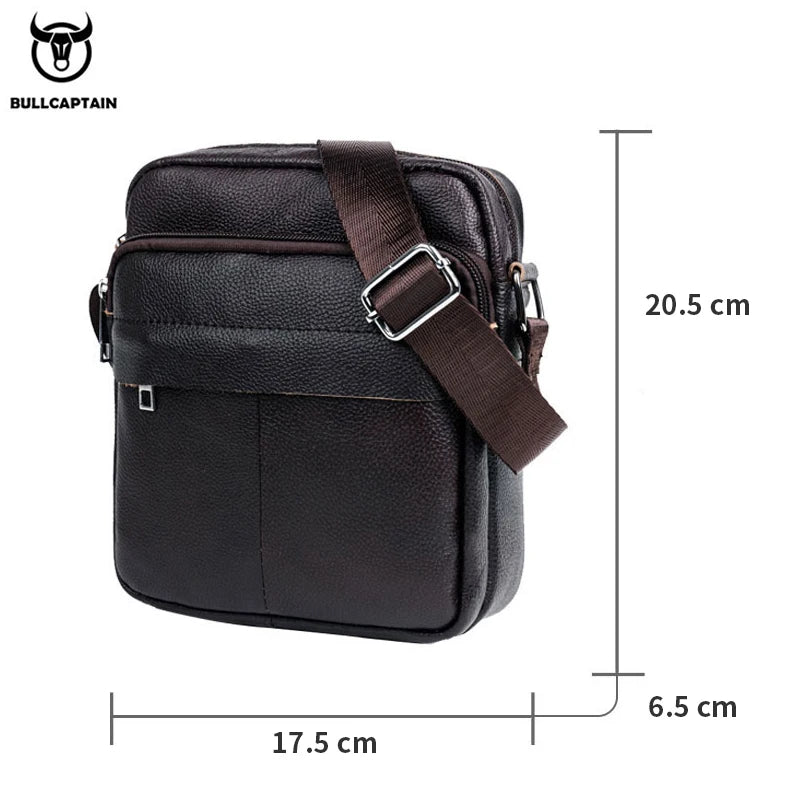 BULLCAPTAIN Sac messager en cuir pour hommes – Sac à dos haut de gamme pour affaires, voyages et loisirs