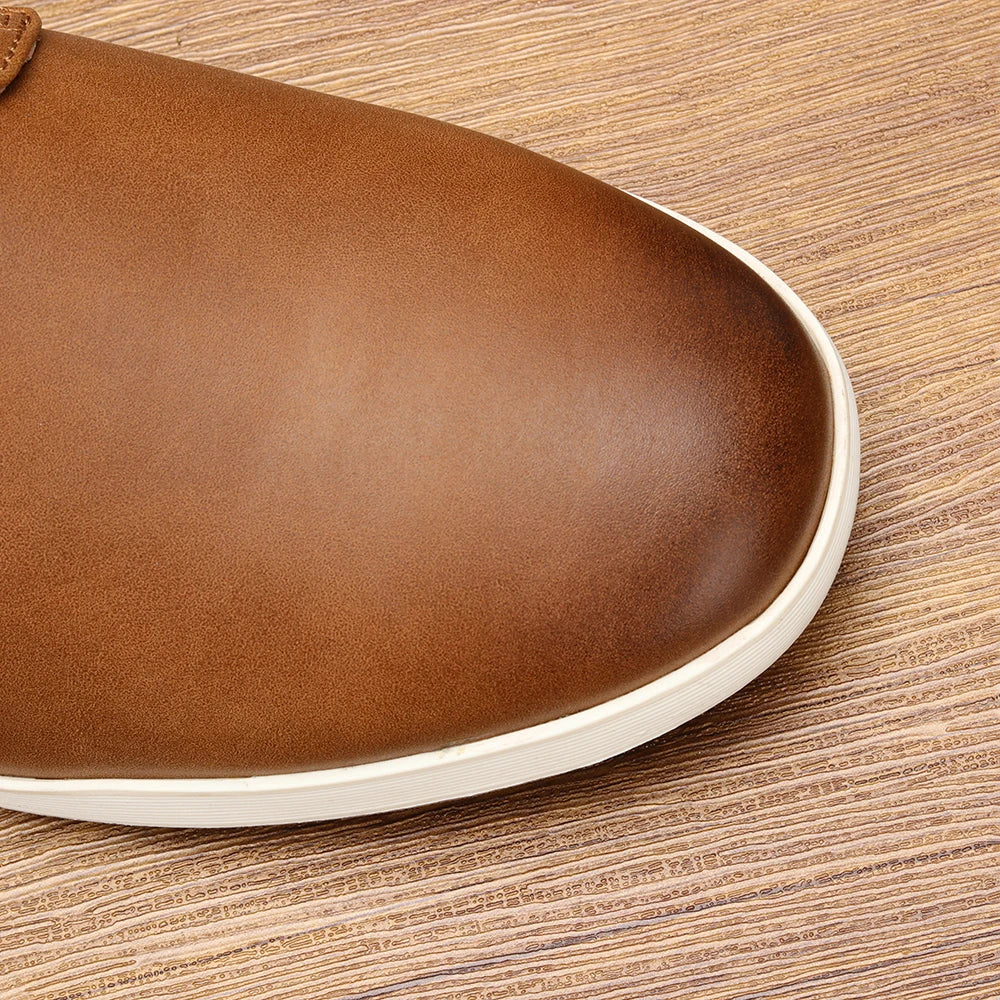 hecrafted Herren Sneaker 2024 – Bequeme und modische Leder-Casual-Schuhe, Lace-Up, Frühling/Herbst