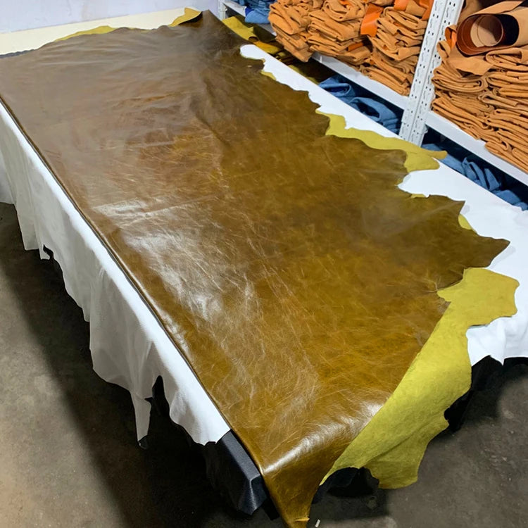 Großformatiges Echtleder Rindsleder – Ganze Haut aus erster Schicht, weich & flexibel für Taschen, Polster & DIY-Projekte