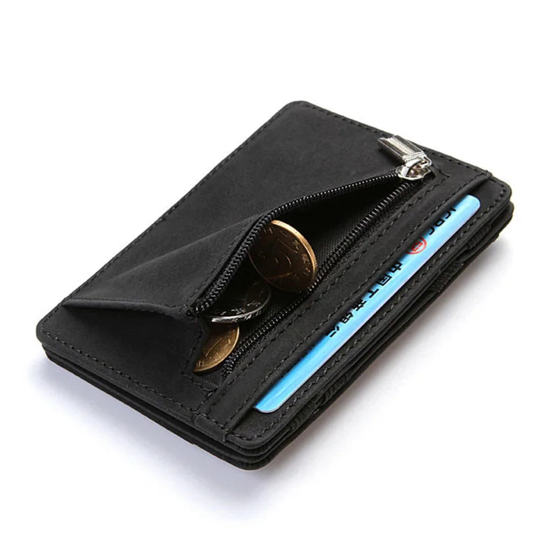 Mini Herren Kartenetui – Slim Wallet mit Münzfach, Scheinfach & PU-Leder für Kreditkarten