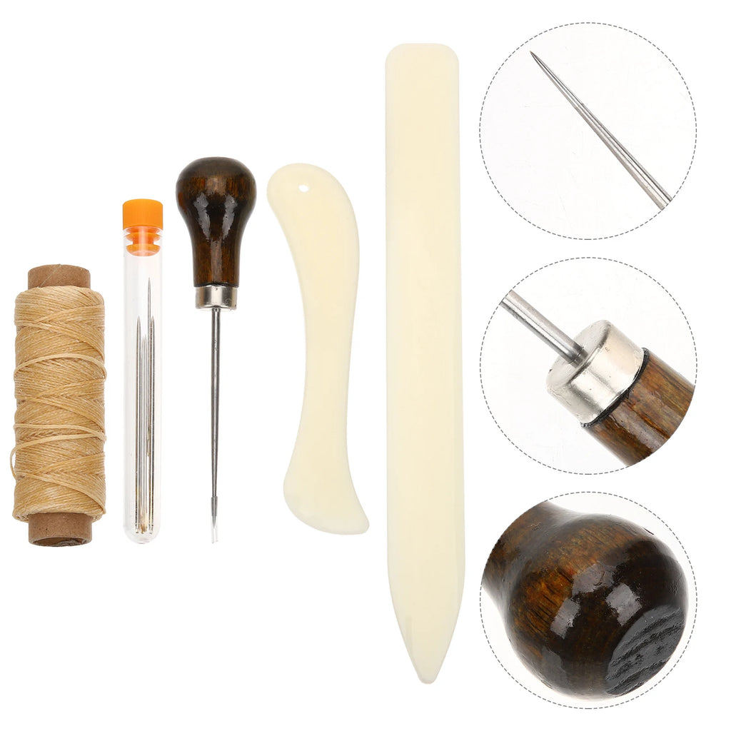 Ensemble d'outils en cuir et vêtements – Kit de bricolage en cuir et reliures robustes avec outils, travaux de couture et travaux manuels 