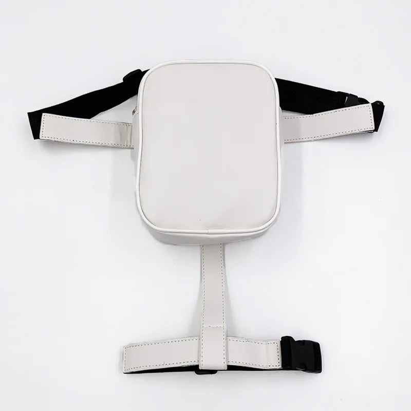 Trendy Damen Hüfttasche 2025 – Schwarze PU-Leder Fanny Pack & Beintasche für Outdoor, Hiking & Motorrad