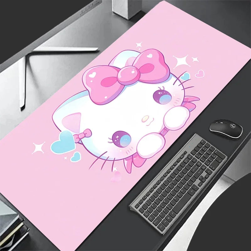 Pinkes Leder Mouse Pad für Mädchen mit Hello Kitty – Gaming & Office Schreibtischunterlage von Sanrio