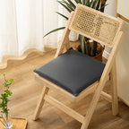 Quadratisches Stuhlkissen aus PU Leder 40×40 cm - Wasserdichtes Memory-Foam Sitzkissen für Esszimmer, Homeoffice &amp; Alltag 