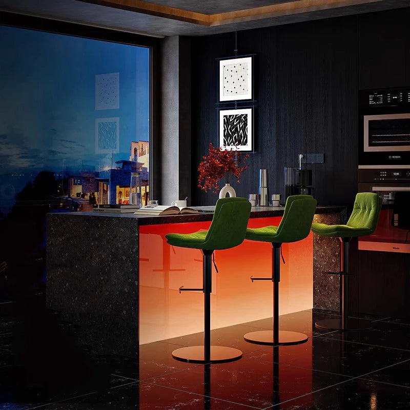 Moderner Leder-Barstuhl für Restaurant & Bar – Minimalistischer Designer Barhocker mit Rückenlehne, komfortabel & stilvoll