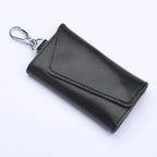 Herren Schlüssel Etui aus echtem Leder - Organizador de llaves y llavero tipo billetera premium con tarjeta (11 × 6,5 cm) 