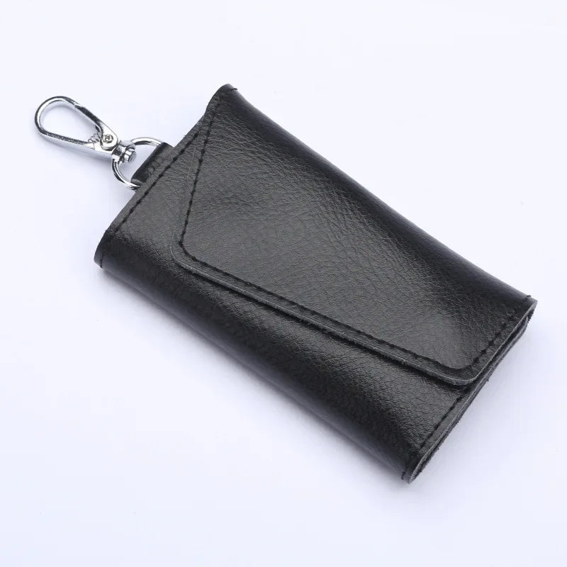 Herren Schlüssel Etui aus echtem Leder – Premium Key Organizer & Keychain Wallet mit Kartenfach (11 × 6,5 cm)