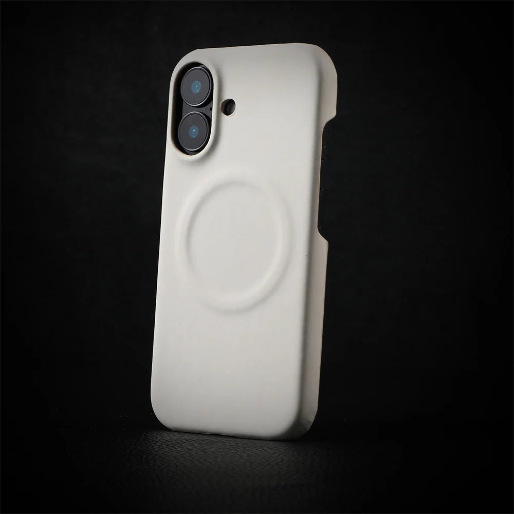 Business Magnetische Lederhülle aus Schafleder-Optik pour iPhone 12–17 Air &amp; Pro Max – Luxus Hard Case avec protection de sécurité et chargement sans fil 