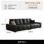 Luxus Sofa in Schwarz aus Echtleder – Italienisch inspiriertes, modernes Designer-Sofa mit Massivholzrahmen