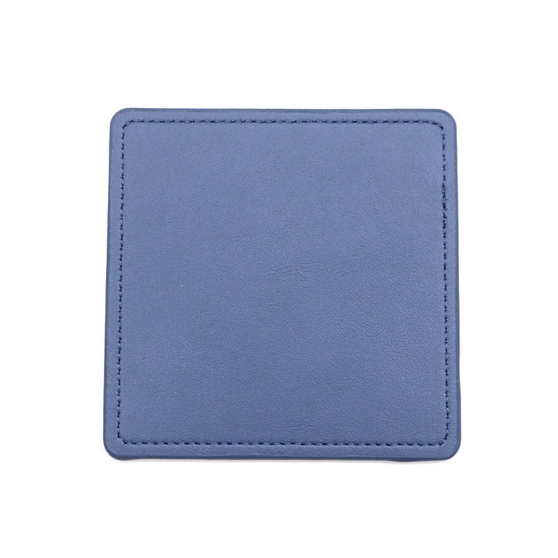 2er-Set personalisierte PU-Leder Untersetzer mit kostenloser Gravur – Runde Kaffee- & Getränkeunterlagen als Hochzeitsgeschenk & stilvolle Tischdeko