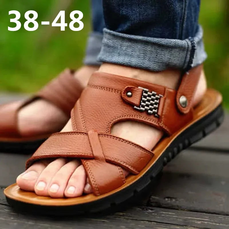 Herren Sandalen in großen Größen – Klassische Roman Sandalen für den Sommer, Bequeme Outdoor & Walking Slipper bis Größe 50