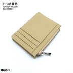 ISKYBOB Süße Damen Geldbörse aus PU-Leder – Kurze Wallet mit Reißverschluss & Druckknopf, Cartoon-Print, Kartenhalter & Münzfach