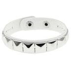 Punk Nietenarmband aus PU-Leder – Breites Gothic Lederarmband mit Spikes & Metallnieten, Verstellbares Unisex Cuff Bracelet