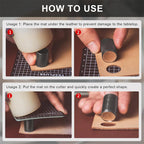 30-teiliges Rundlochstanzen Set 1–50 mm mit Aufbewahrungsbox – Hohlstanzer aus Carbonstahl für Leder & Handwerk