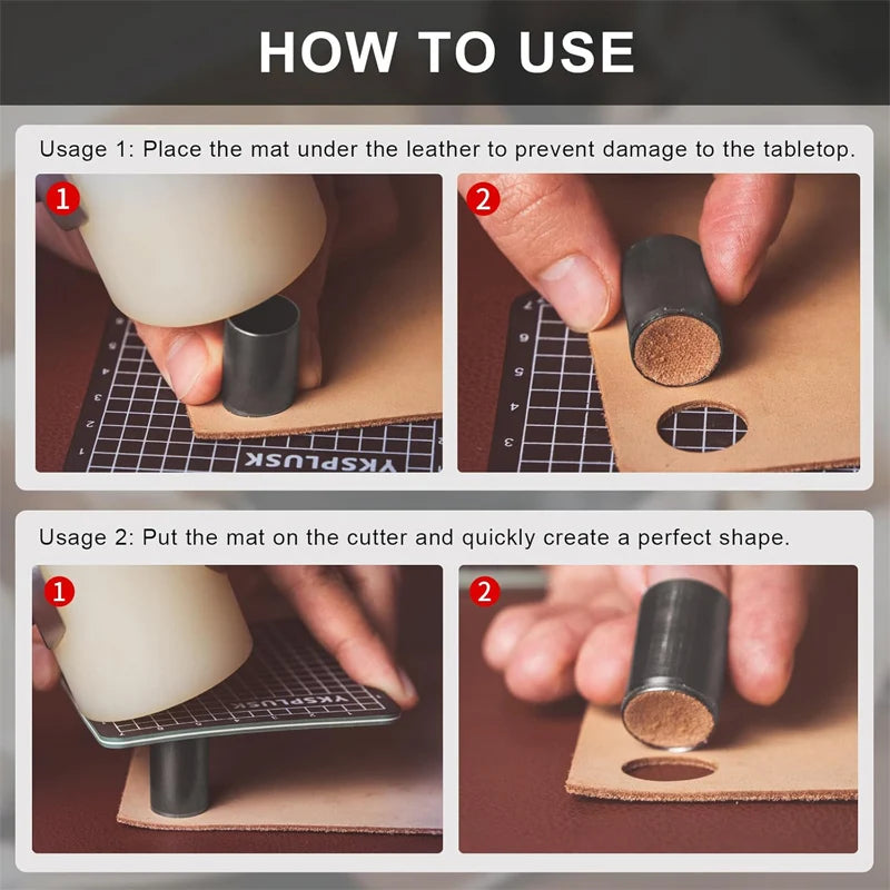 30-teiliges Rundlochstanzen Set 1–50 mm mit Aufbewahrungsbox – Hohlstanzer aus Carbonstahl für Leder & Handwerk